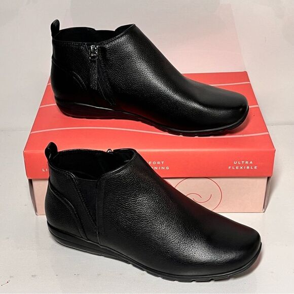 Easy Spirit Aerial Side Leather Zip Ankle Booties - Picture 1 of 7